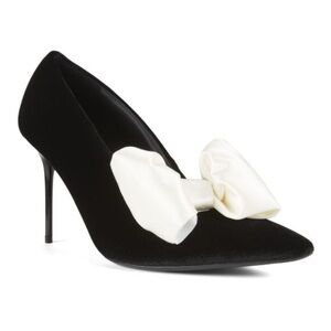 Balmain Clara 100MM Bow-Embellished Point-Toe Pumps Size 9